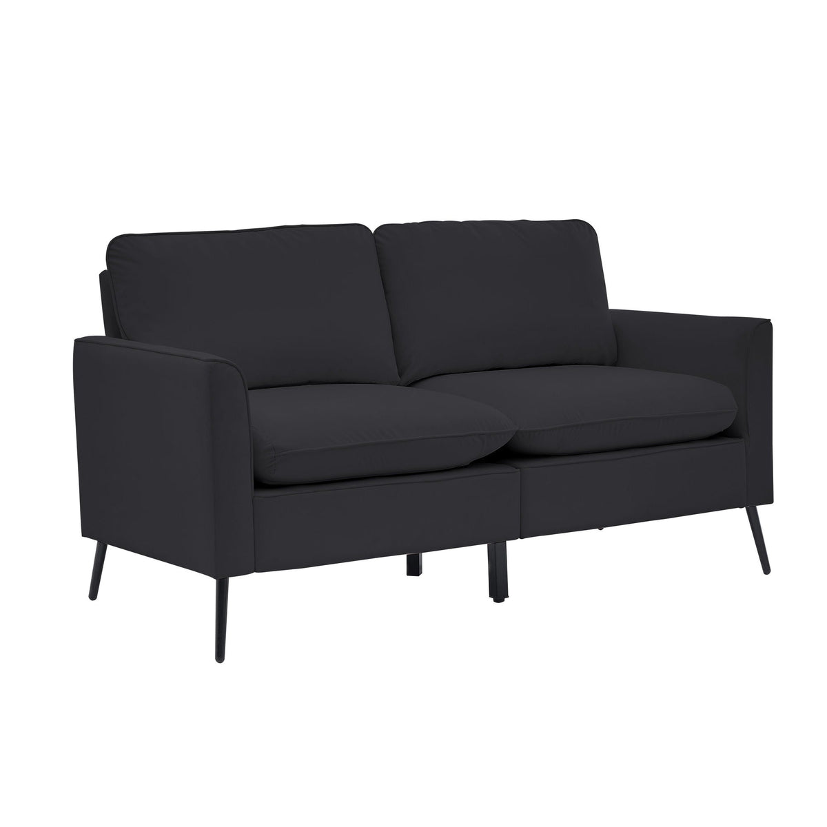 Upholstered Loveseat with Plush Headrest - Multiple Colors