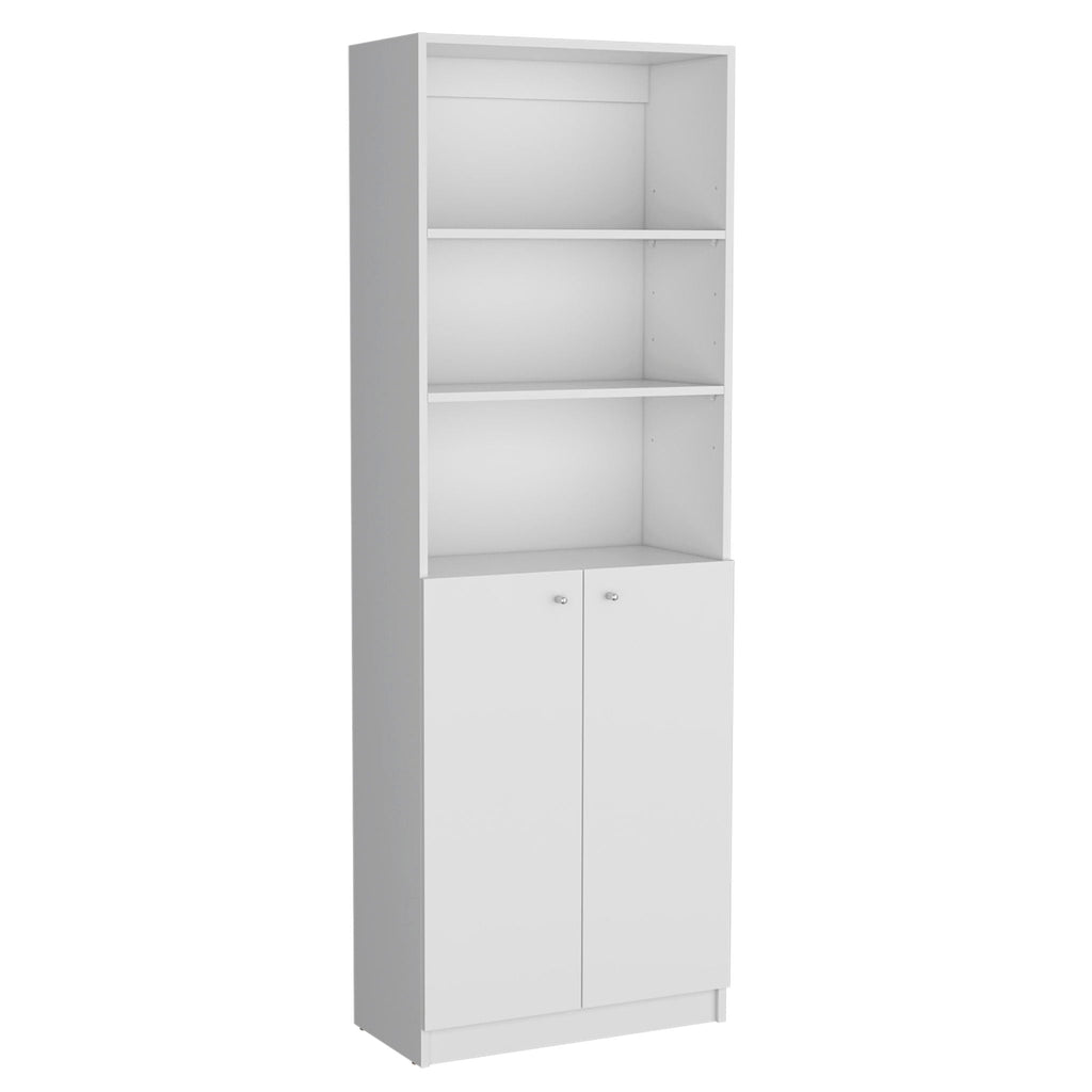 3 Piece Living Room Set with Bookcases - Spacious Design - White