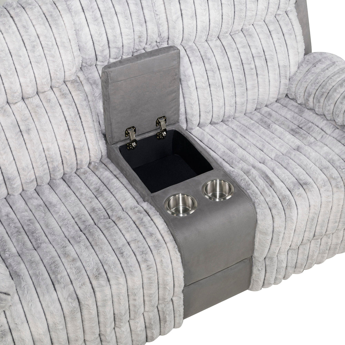 Manual Reclining Loveseat with Console - Dark Brown or Gray