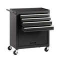 4-Drawer Rolling Tool Chest Cabinet with Wheels - Black