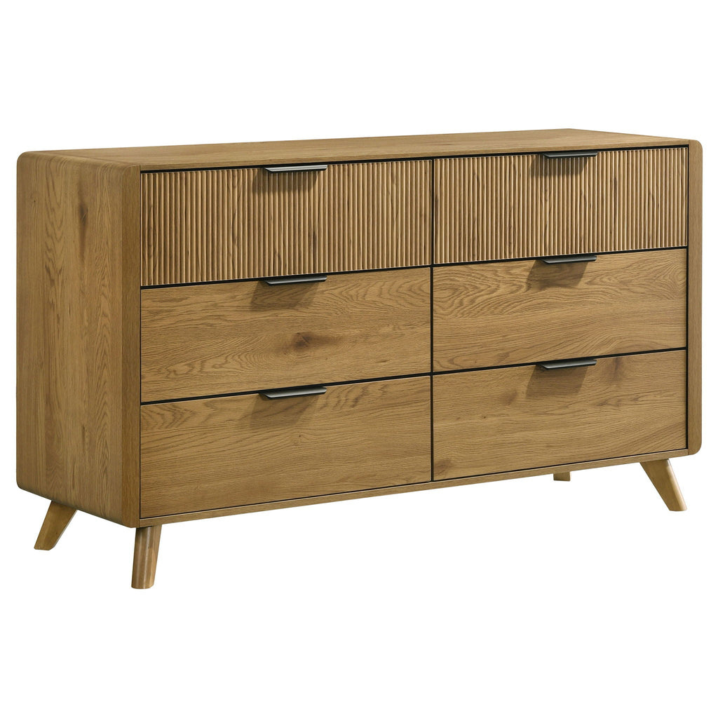 Bennett 6-drawer Bedroom Dresser Cabinet Light Oak