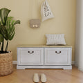 Shoe Storage Bench with Adjustable Shelf - Antique Finish