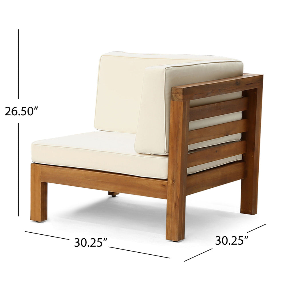 Oana 3 Piece Loveseat Set with Coffee Table - Acacia Wood Outdoor Seating