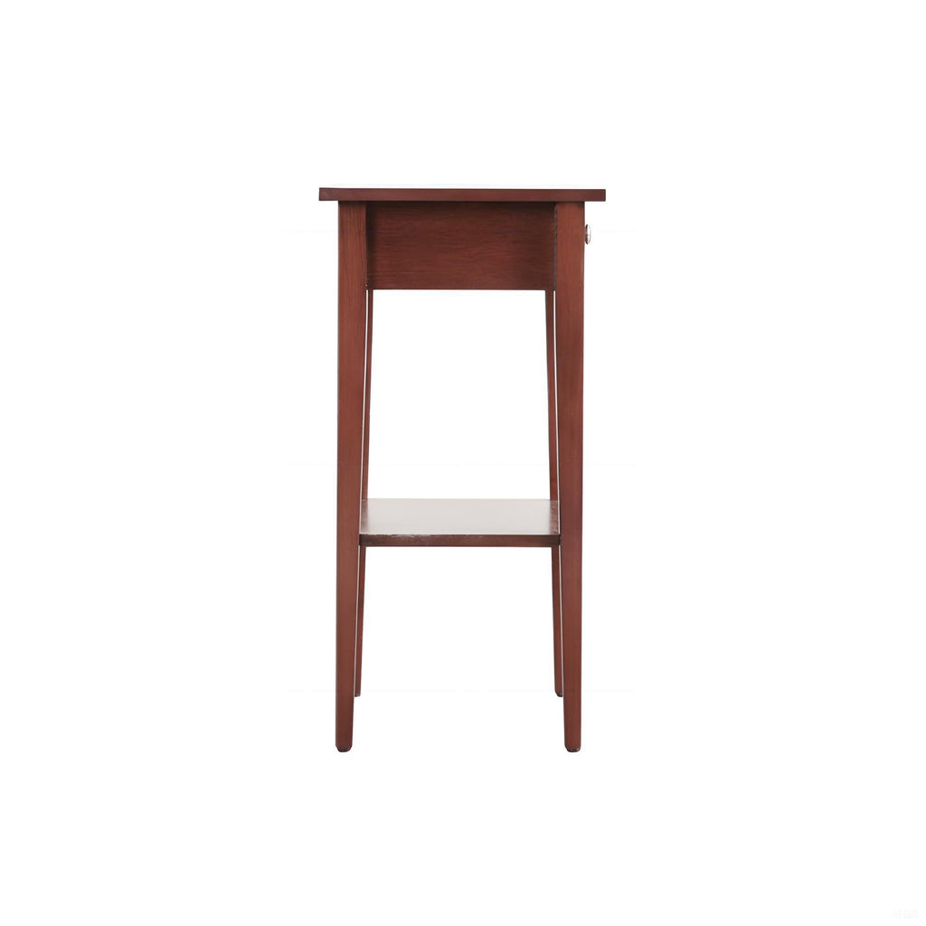 Wood Nightstand with Drawer and Shelf - Multiple Colors