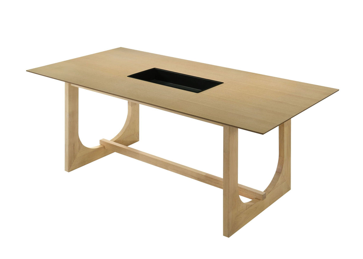 8 Piece Dining Room Set with Server - Natural / White