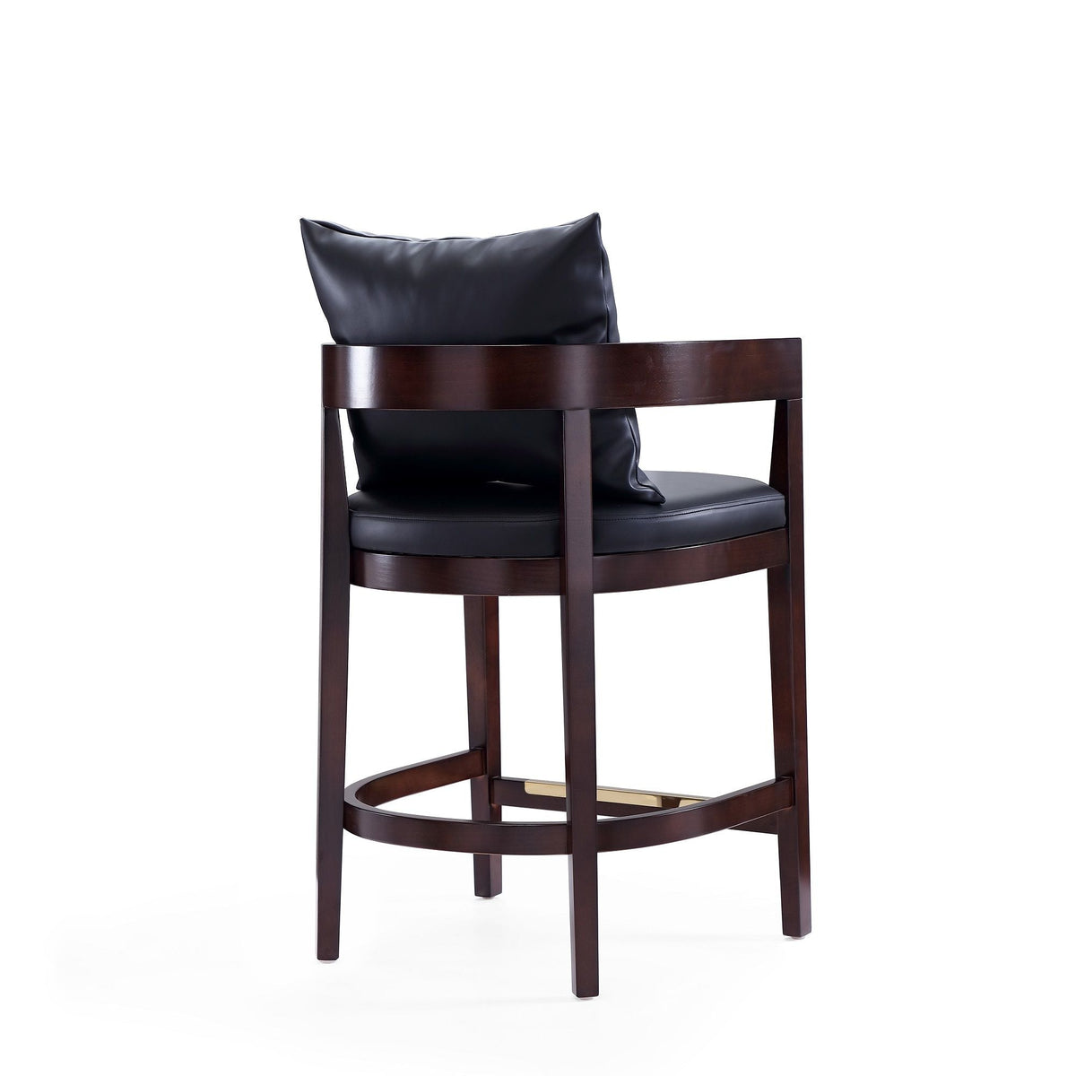 Mid-Century Modern Counter Stool with Upholstered Seat - Multiple Colors