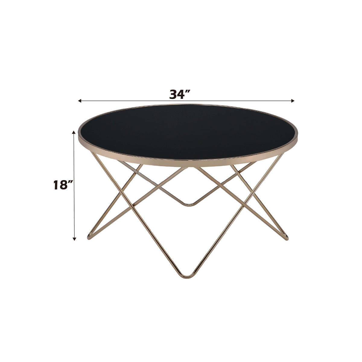 Valora Glass Coffee Table with Smoky Glass Top - Black or White