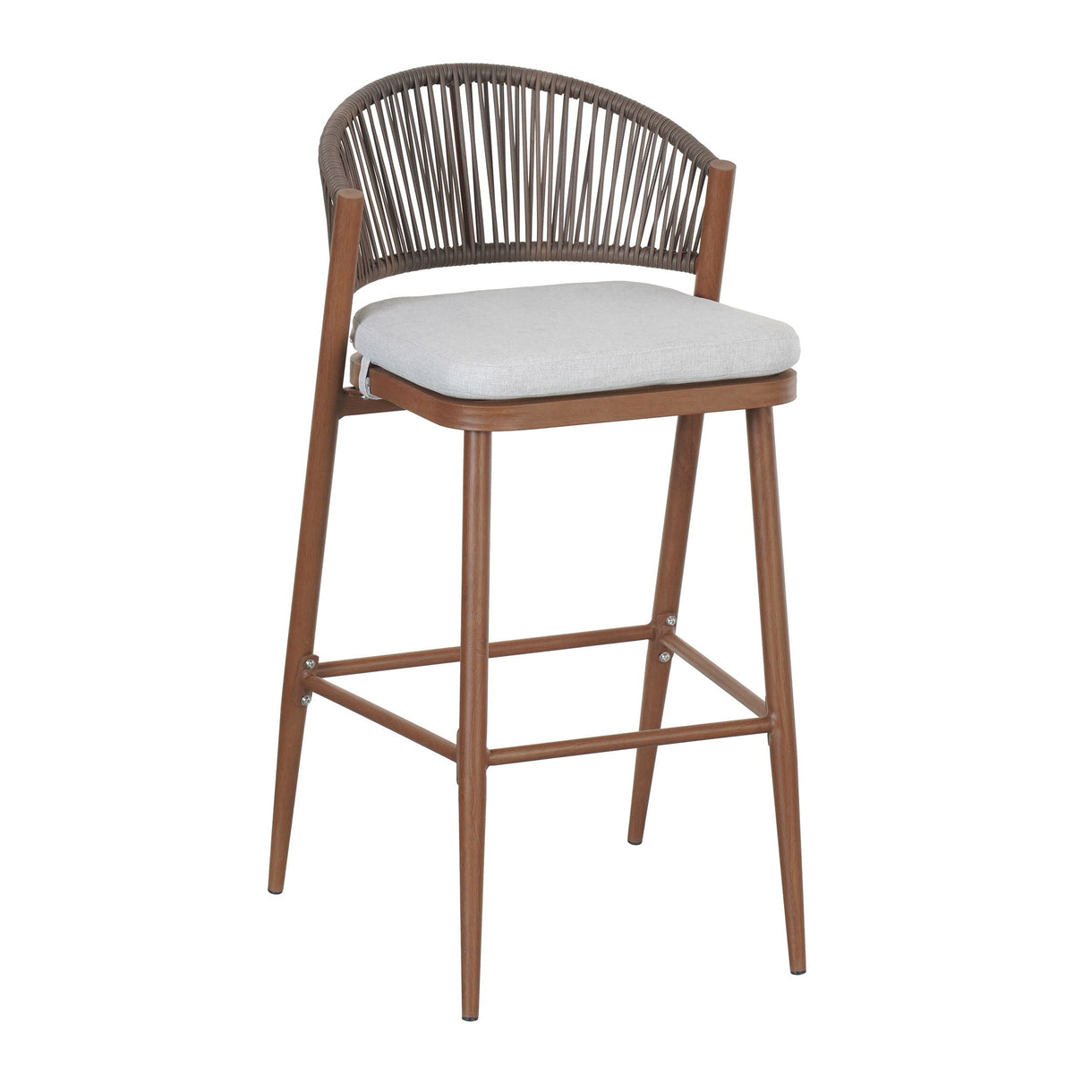 Outdoor Bar Height Metal Frame Counter Stools