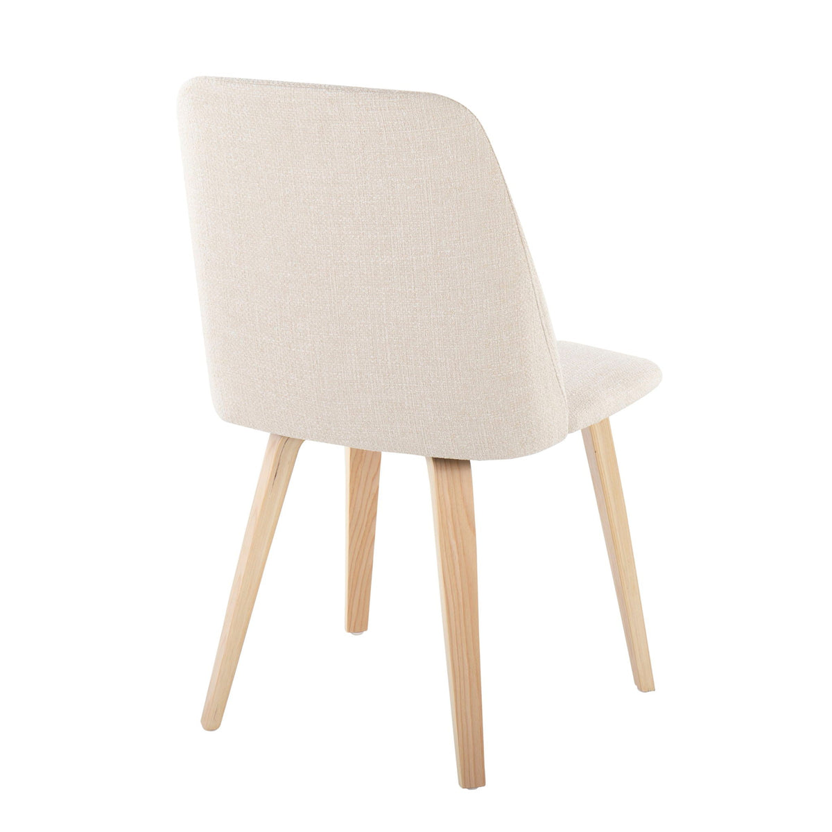 Contemporary Dining Chair Set with Padded Seat - Brown