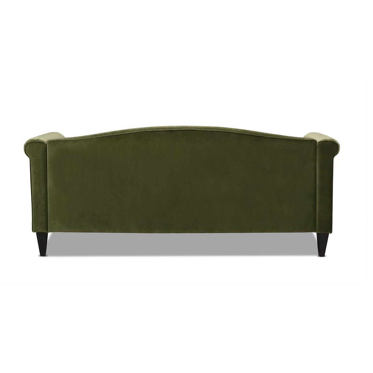 Green Camel Back Small Space Sofa with Performance Upholstery
