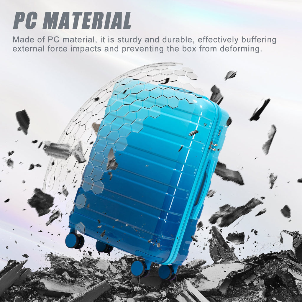 PC Spinner Wheel Luggage Set with Spinner Wheels - Gradient Color