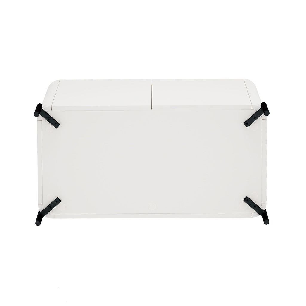 Abbey Accent Cabinet with Soft Close Doors and Rounded Edges - White or Light Brown
