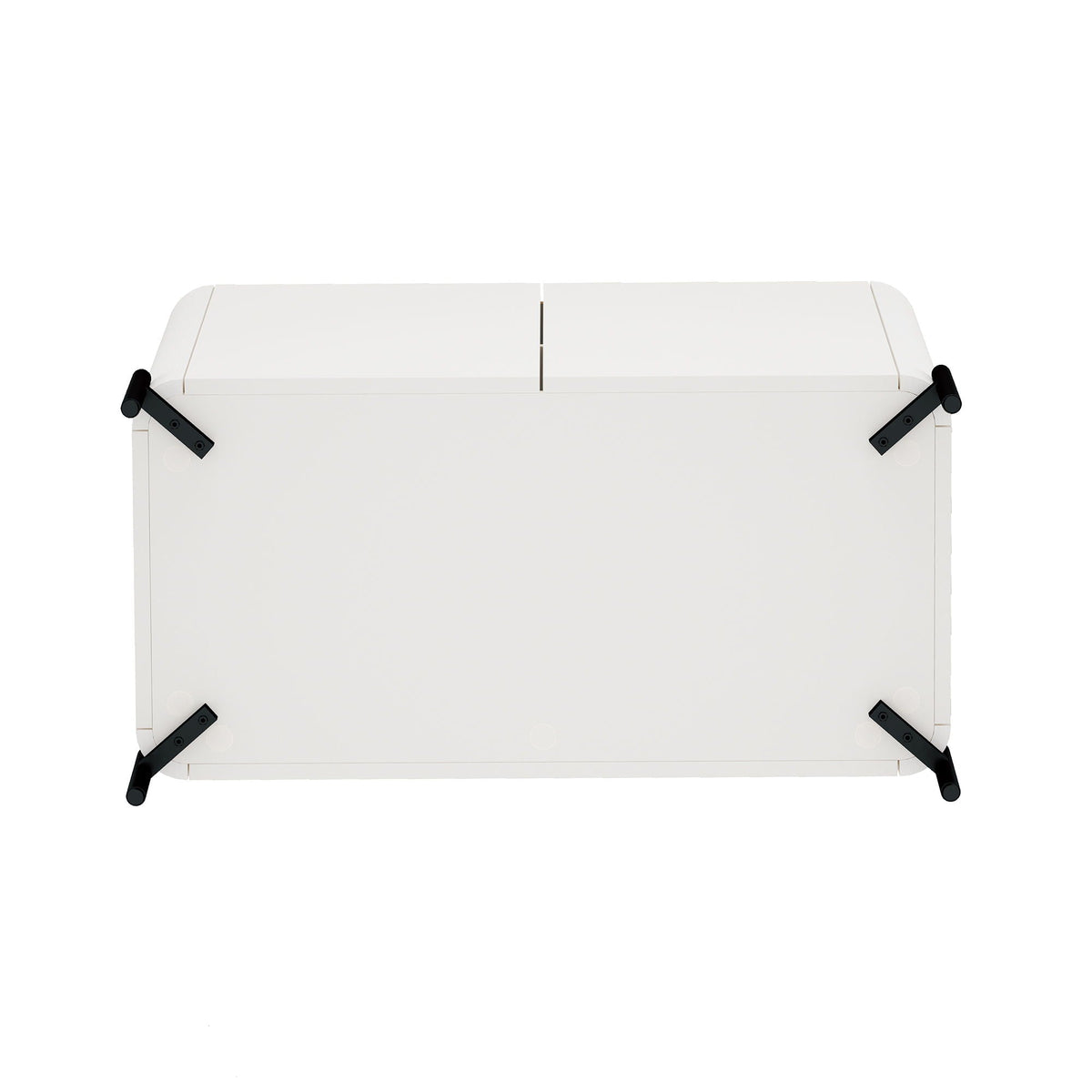 Abbey Accent Cabinet with Soft Close Doors and Rounded Edges - White or Light Brown