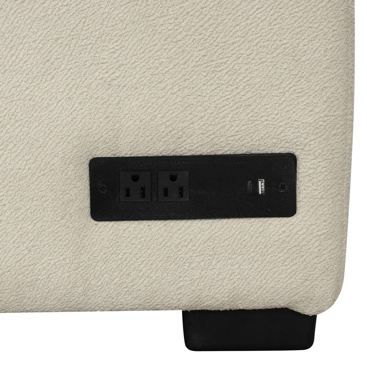 L-Shaped Sleeper Sectional with Pull-Out Bed and Storage Ottoman - Gray or Beige