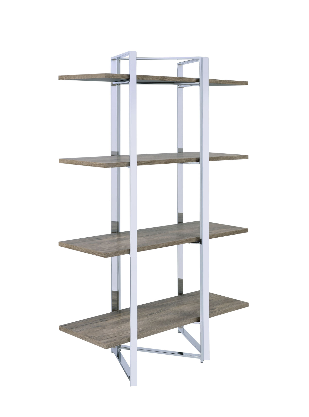 Libby Rectangular Etagere Bookshelf with Metal Frame