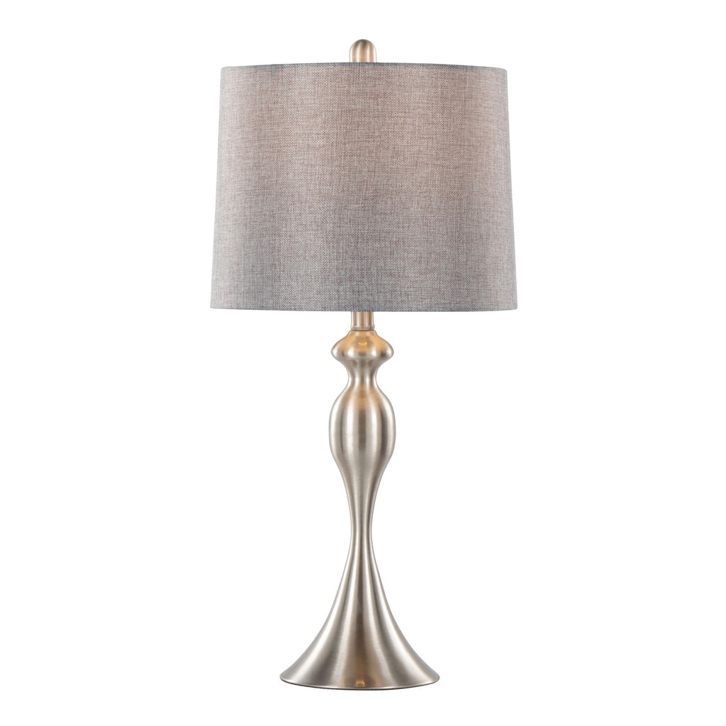 Ashland Contemporary Table Lamp Set with Double-Layer Shade - Multiple Colors