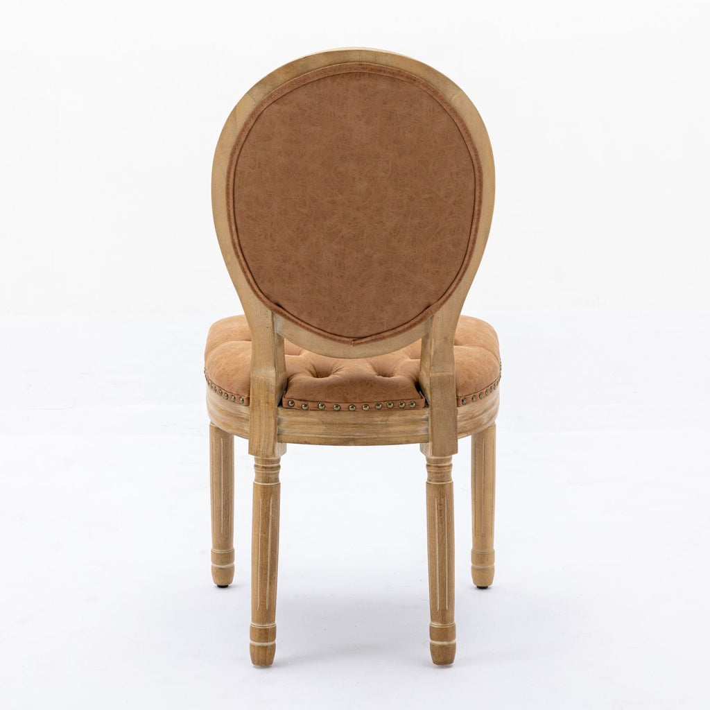 French Style Solid Wood Dining Chair with Nailhead Trim - Multiple Colors