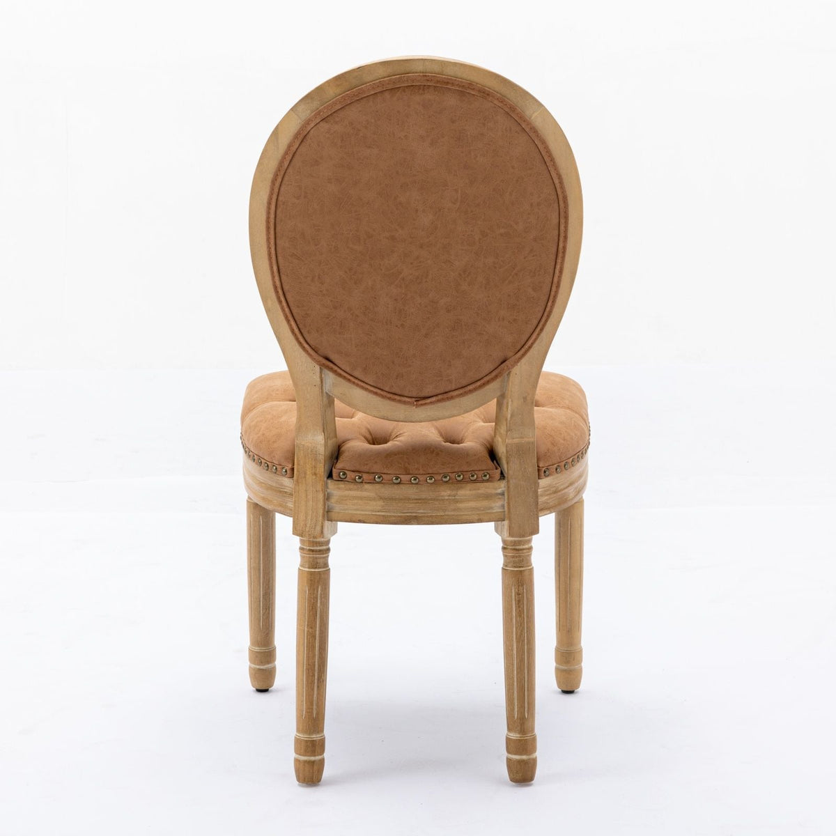 French Style Solid Wood Dining Chair with Nailhead Trim - Multiple Colors