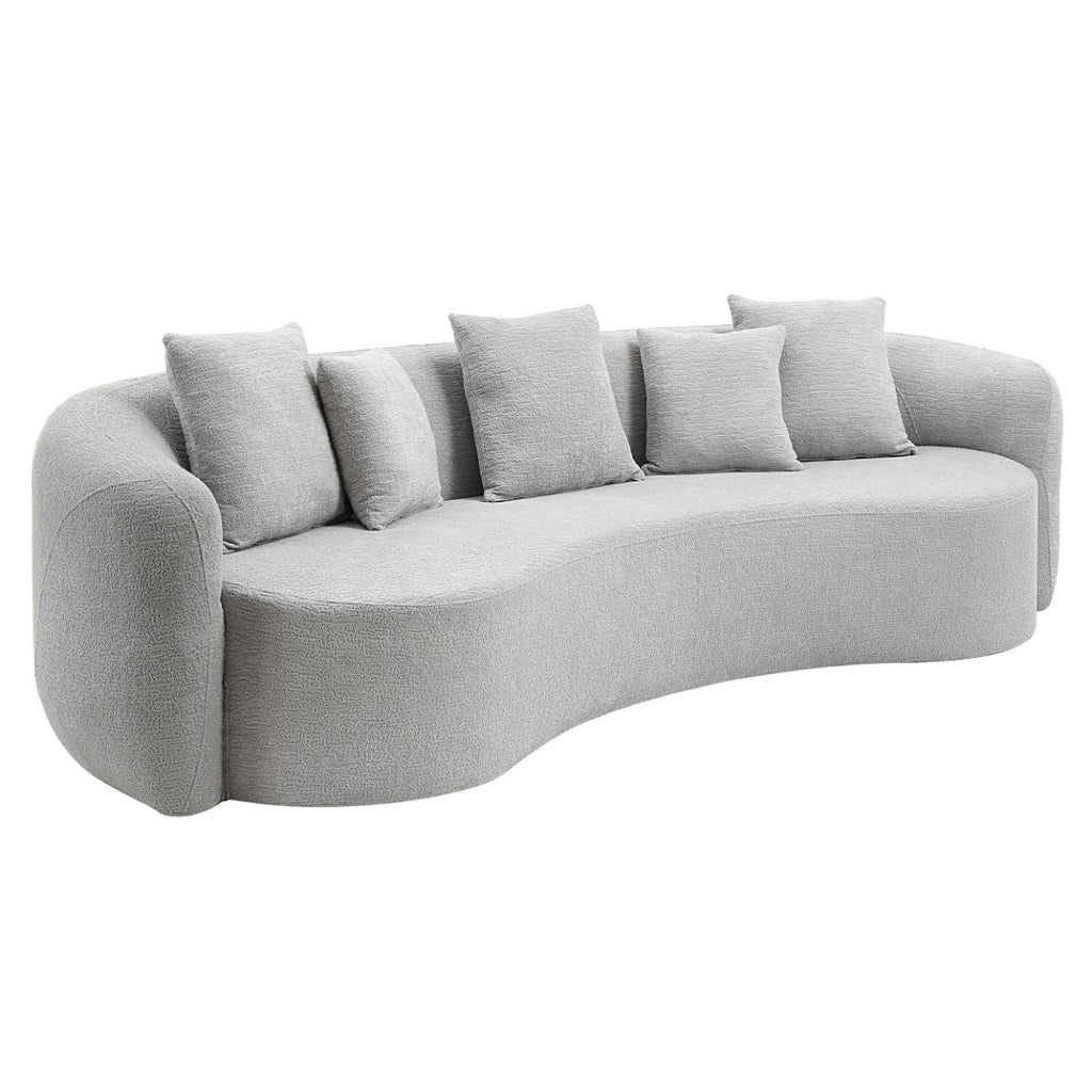 Barasa - Oversize Sofa With 5 Pillows - Gray