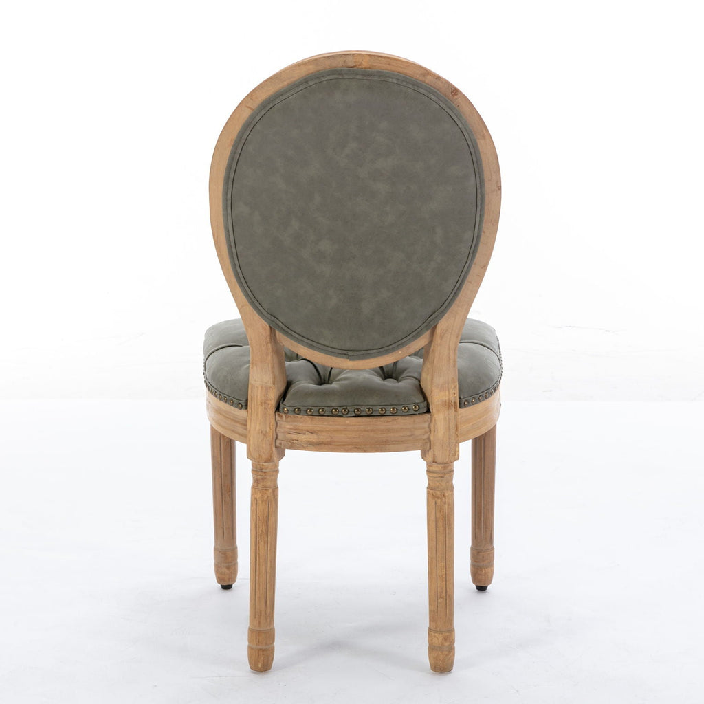 French Style Solid Wood Dining Chair with Nailhead Trim - Multiple Colors