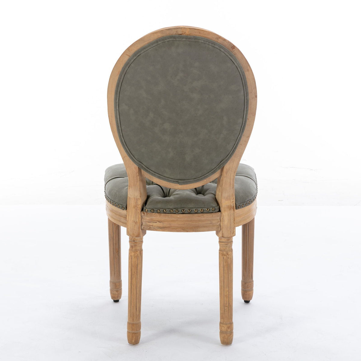 French Style Solid Wood Dining Chair with Nailhead Trim - Multiple Colors