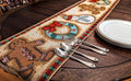 DaDa Bedding Gingerbread Snowman Holiday Woven Tapestry Dining Table Runner (12917)