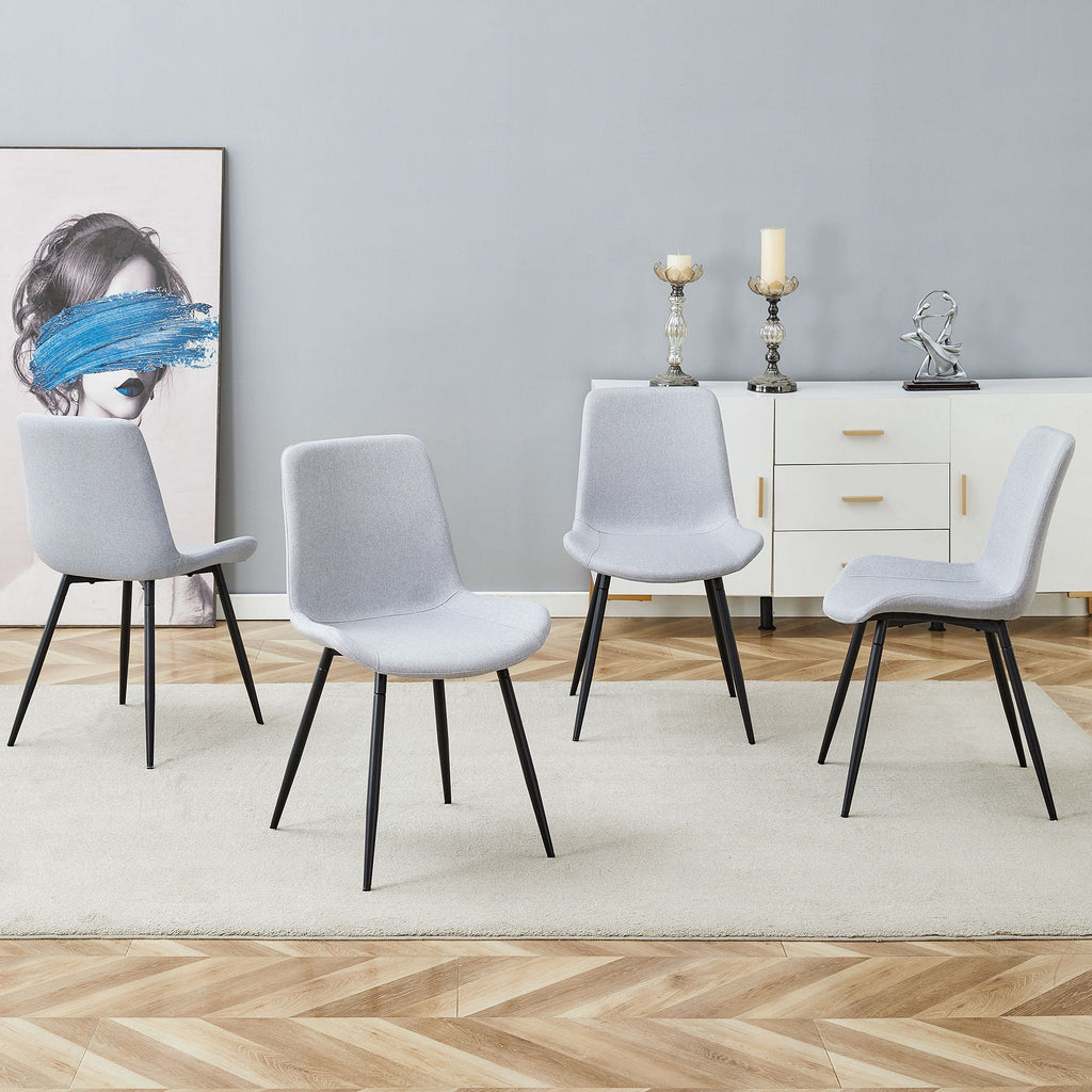 Modern Medieval Cushioned Chairs with Suede Backrest - Pearl Silver, White, or Gray