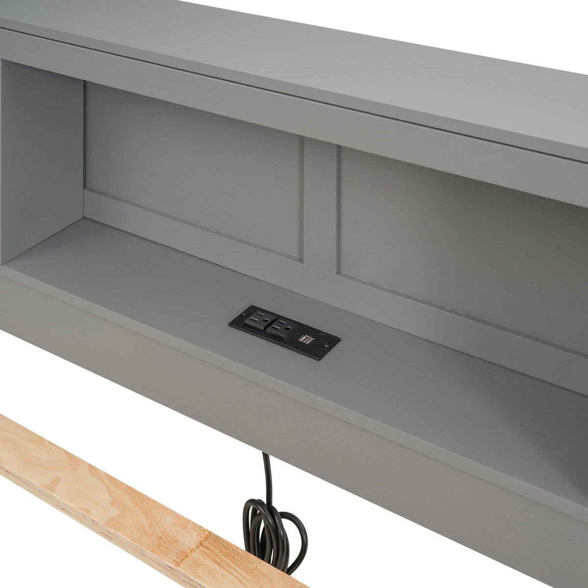 Platform Bed with Storage Headboard, USB, Trundle & 3 Drawers - Twin or Full