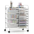 12-Drawer Utility Rolling Cart with Drawers Multi-Use Storage