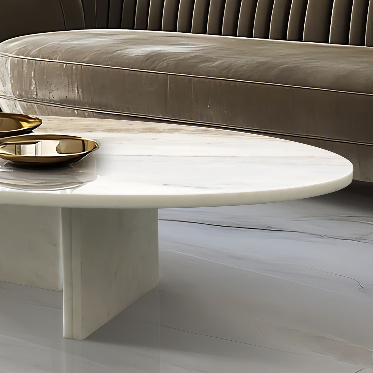 Luxury Coffee Table with Unique Veining - Natural Stone Design