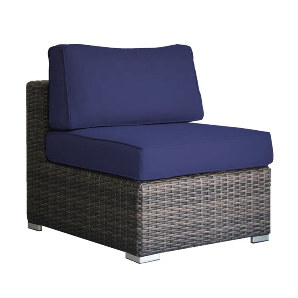 Wicker Outdoor Seating Group Set with Cushions and Table - Multiple Colors