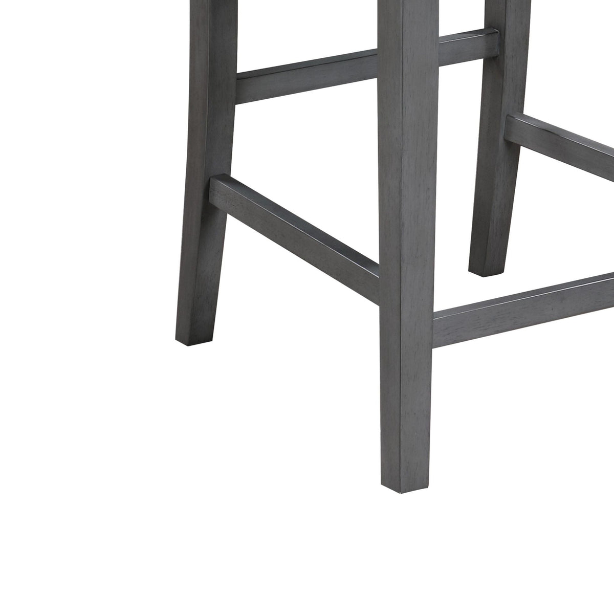 3 Piece Counter Height Dining Set with Storage Shelves - Gray or White