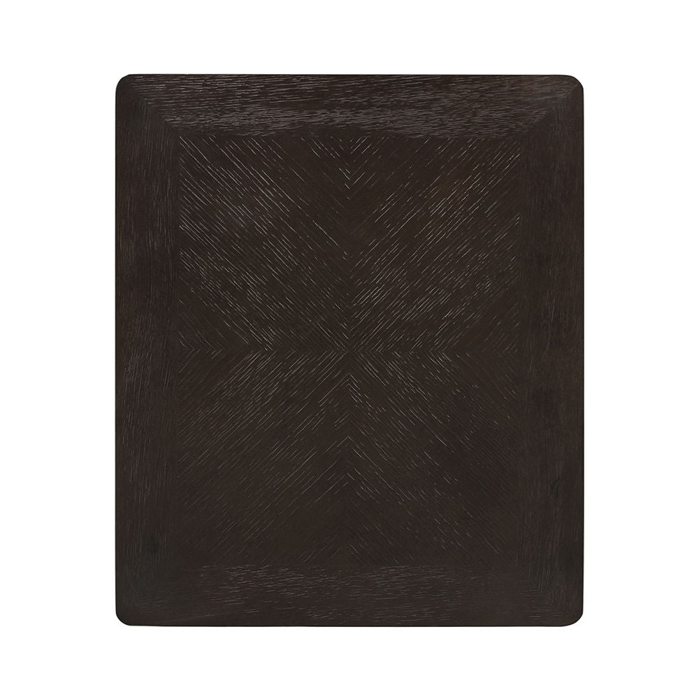 Elegant Dark Brown End Table with Storage Drawer and Shelf