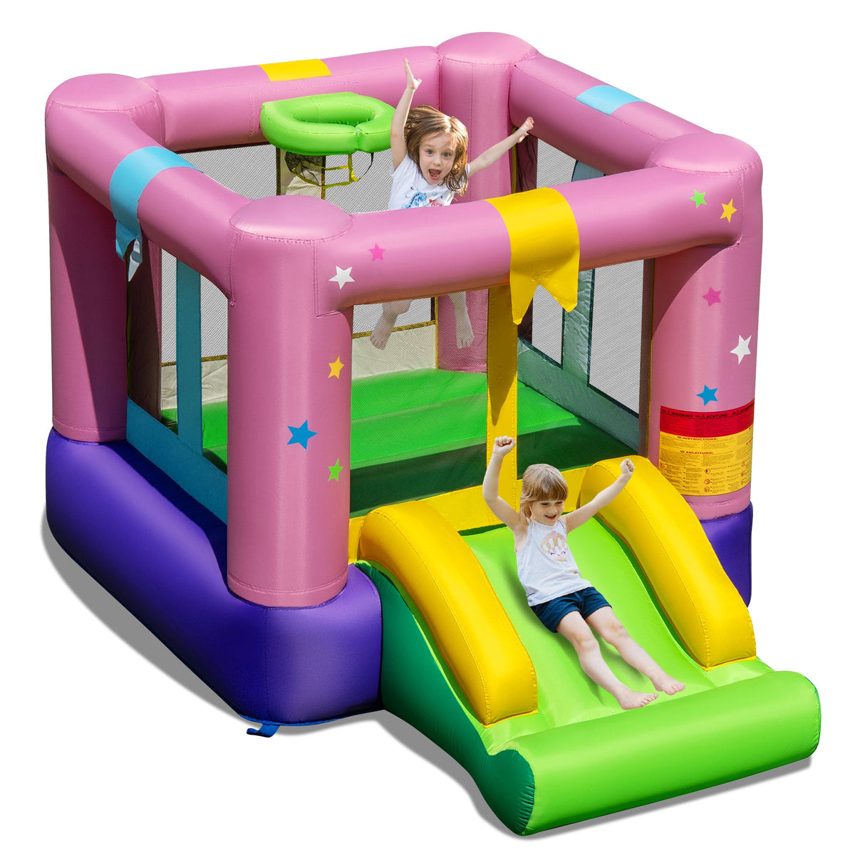 Inflatable Bounce House with 480W Blower and Carrying Bag for Party