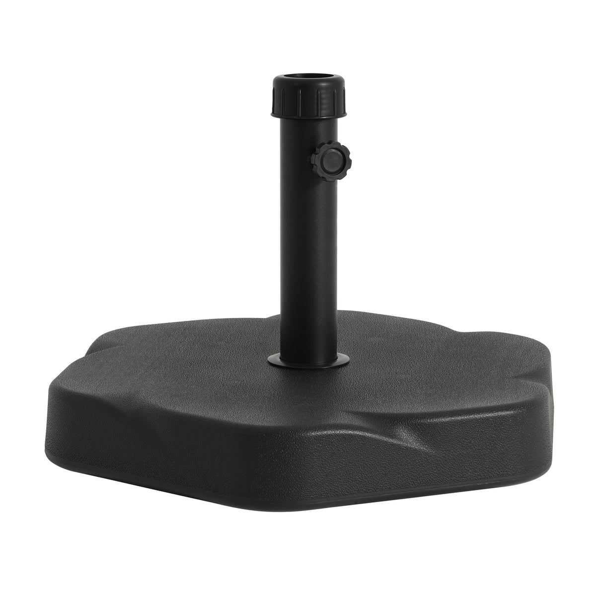 Hex Shape Outdoor 65-Pound Umbrella Base with Resin and Concrete - Outdoor