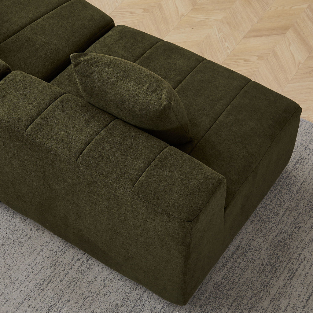 Modular Sectional Sofa with 2 Pillows – Symmetrical Design