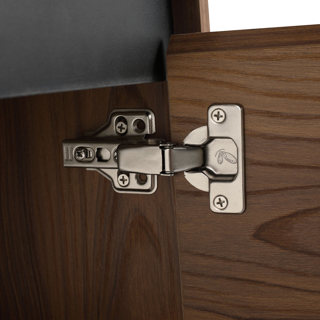 Bathroom Vanity Set with Resin Countertop Sink - Dark Brown