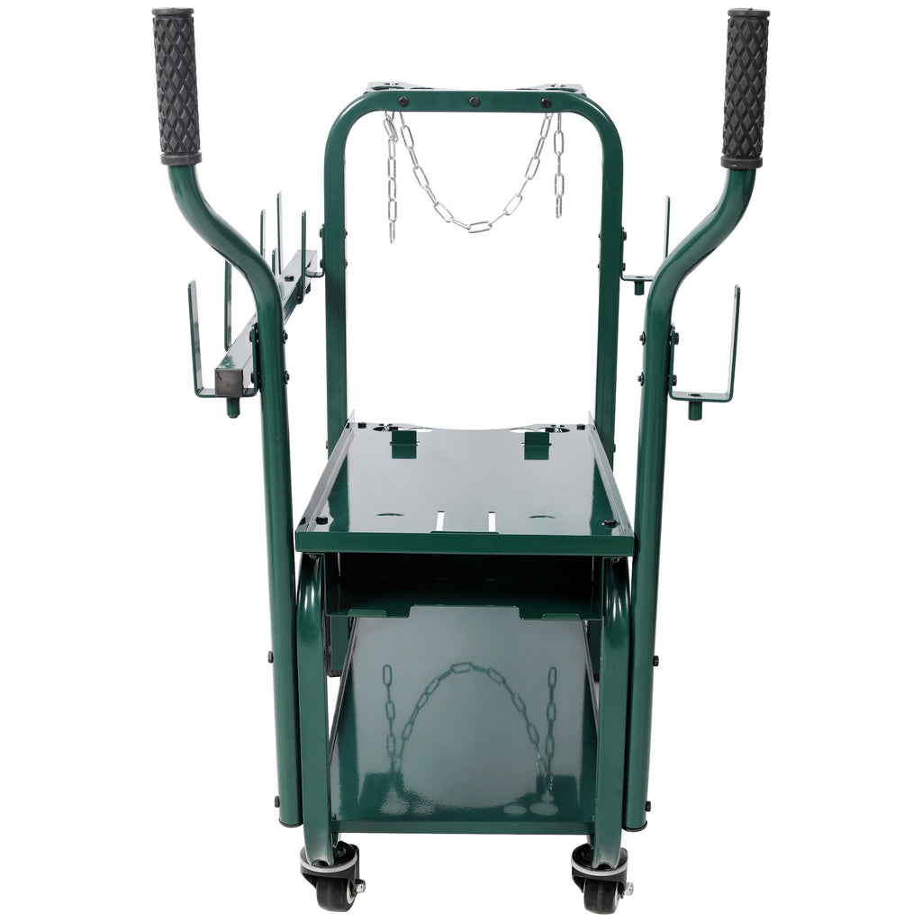 Heavy Duty 2-Tier Rolling Welding Cart with 330 lb Capacity - Steel