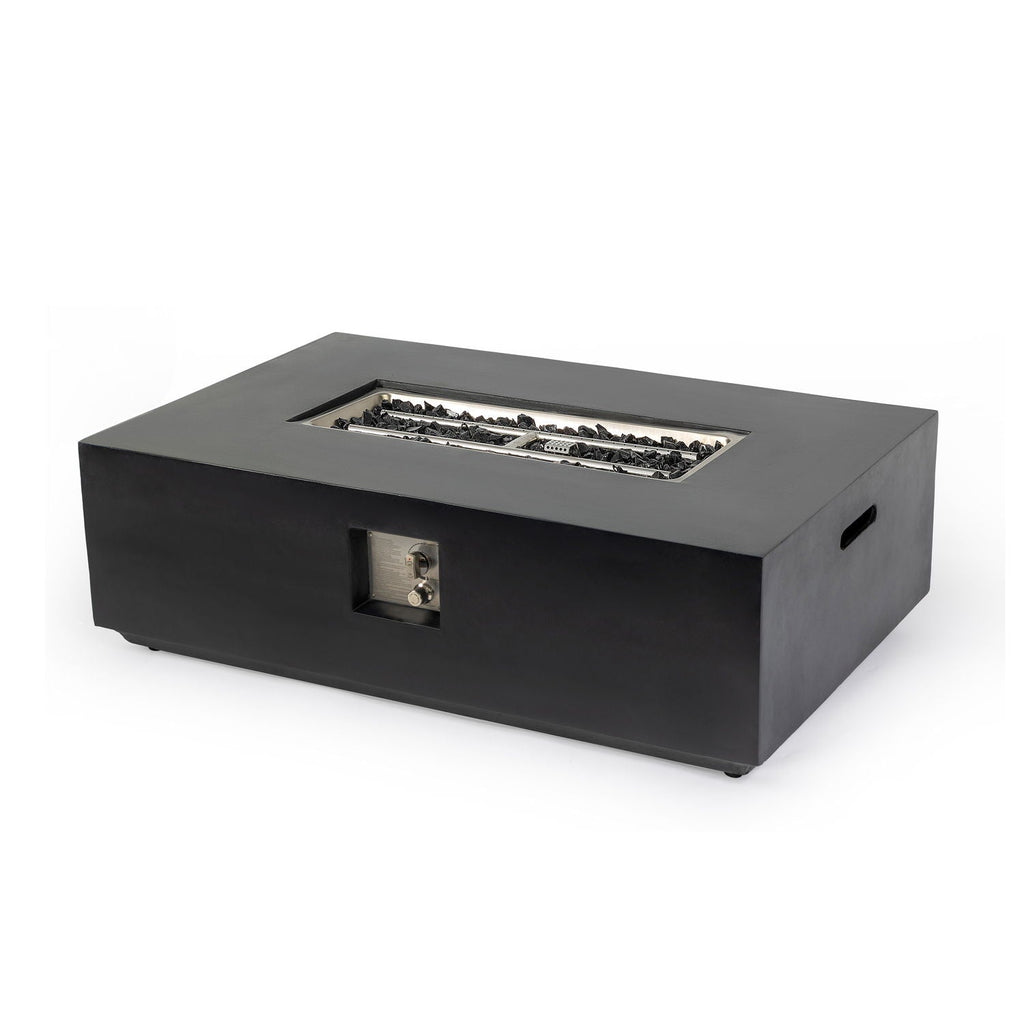Charcoal Fire Pit Table with 50,000 BTU Output - Fiber Concrete