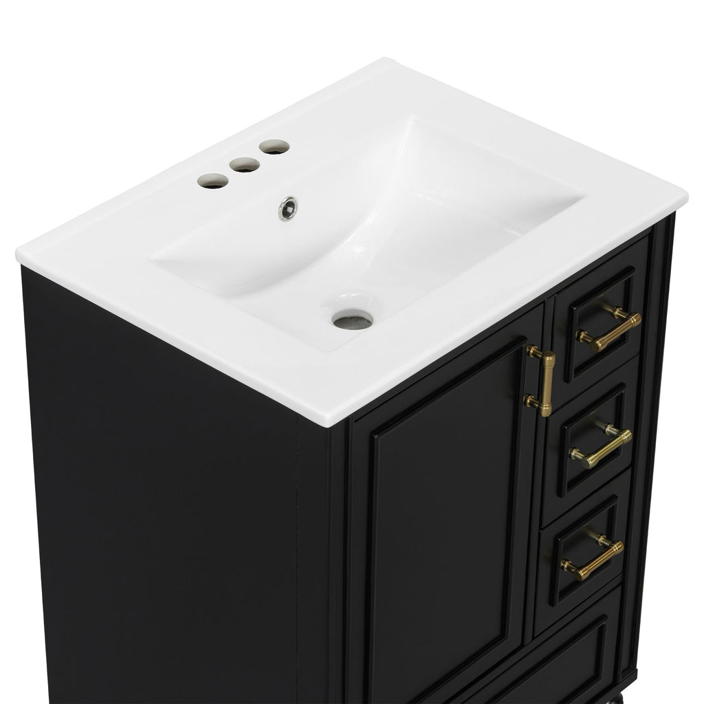Traditional Bathroom Vanity Set with Soft Close Doors - Multiple Colors