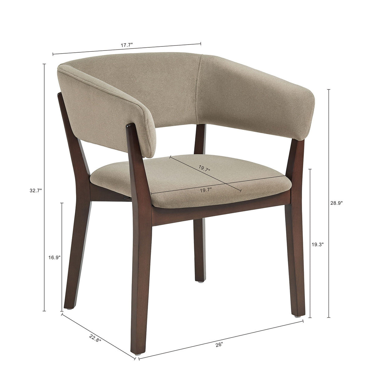 Blake Armchair with Sculptural Frame - Multiple Colors