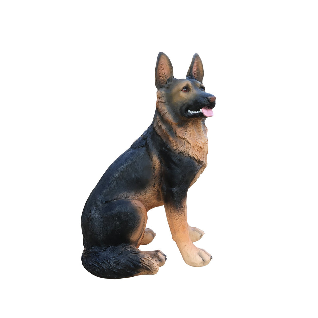 German Shepherd Dog Statue with Realistic Detail - Outdoor Resin