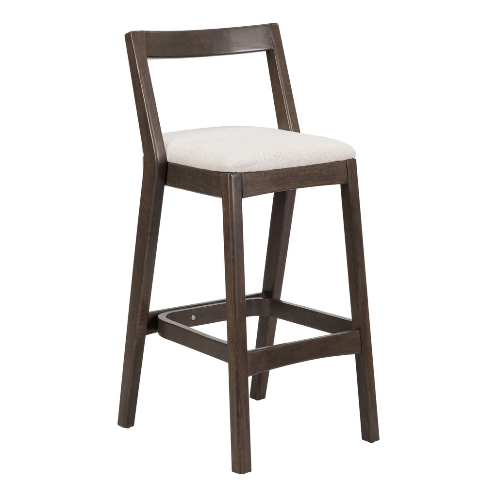 Jasper Indoor Barstool Set of 2 with Durable Rubberwood Seating - Dark Brown or Light Brown