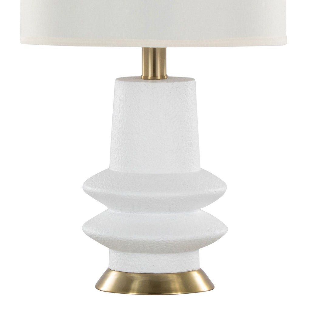 Lloyd Contemporary Table Lamp Set with Matte Finish - Black or Beige