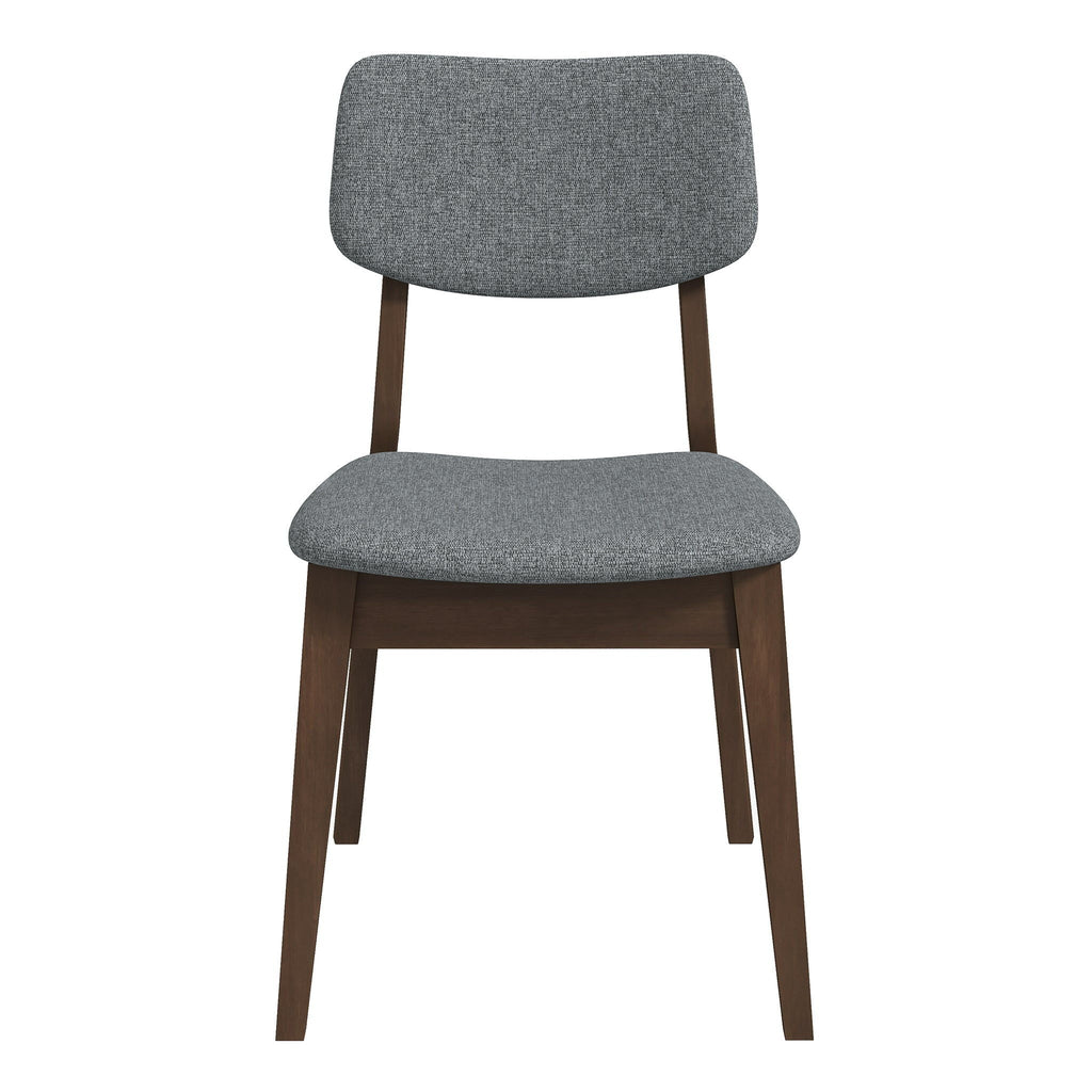 Solid Back Side Chair Set with Mid-Century Modern Design - Multiple Colors