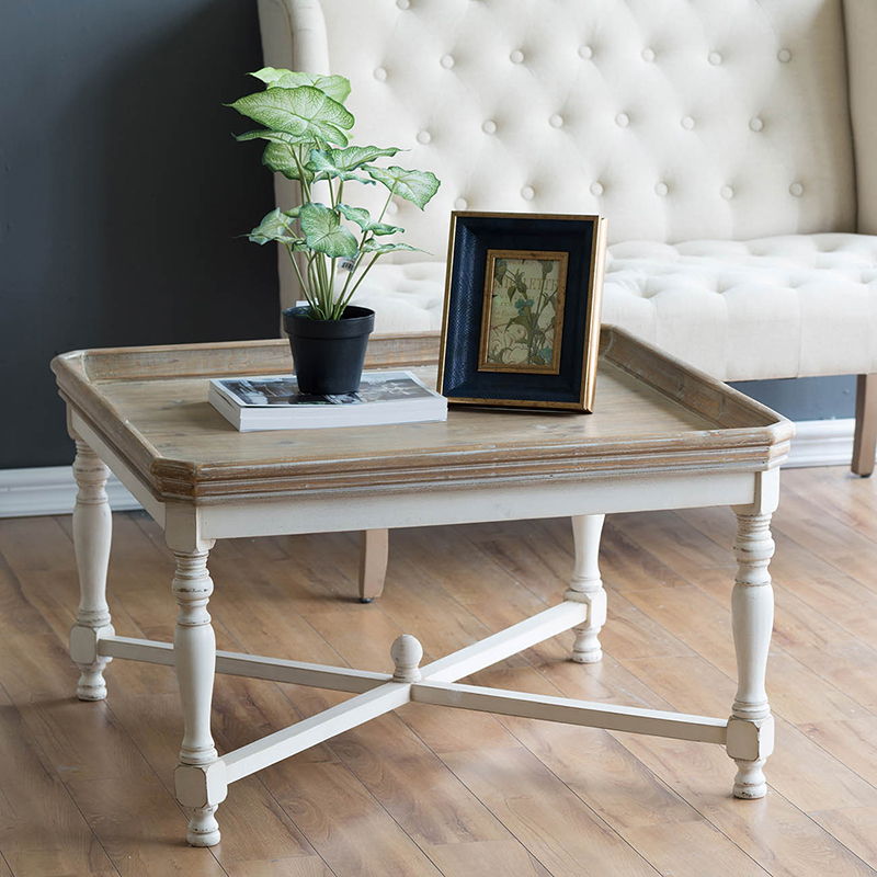 Narrow Alcott Side Table with Durable Fir Wood Construction - Light Brown