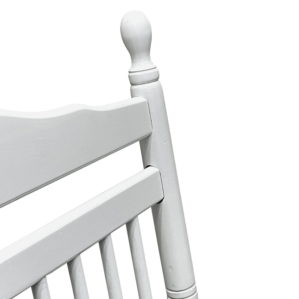 Wood Rocking Chair with Wide Seat - White or Black