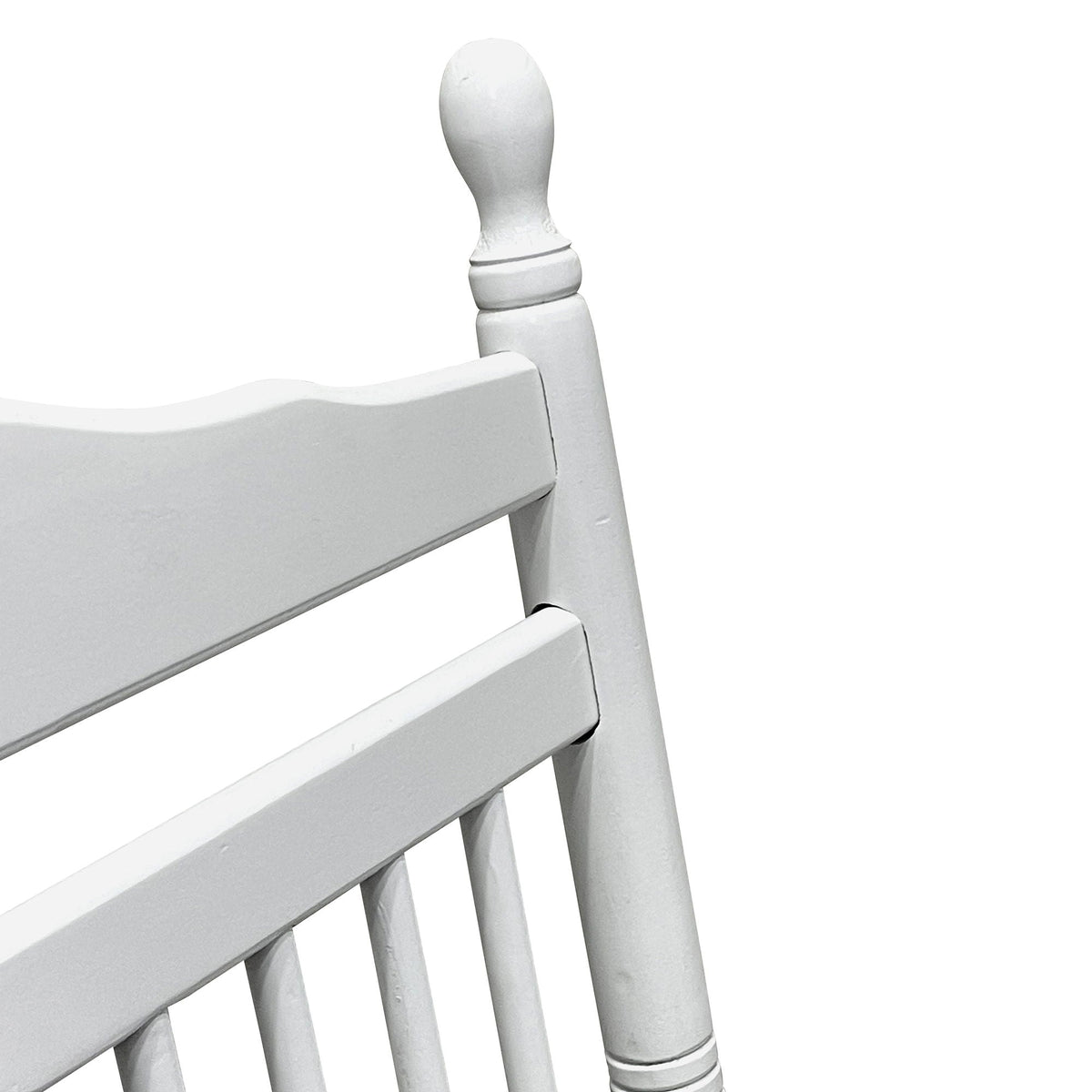Wood Rocking Chair with Wide Seat - White or Black