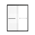 Double Sliding Shower Door with Explosion Proof Film - Black, Gray, or Dark Gray