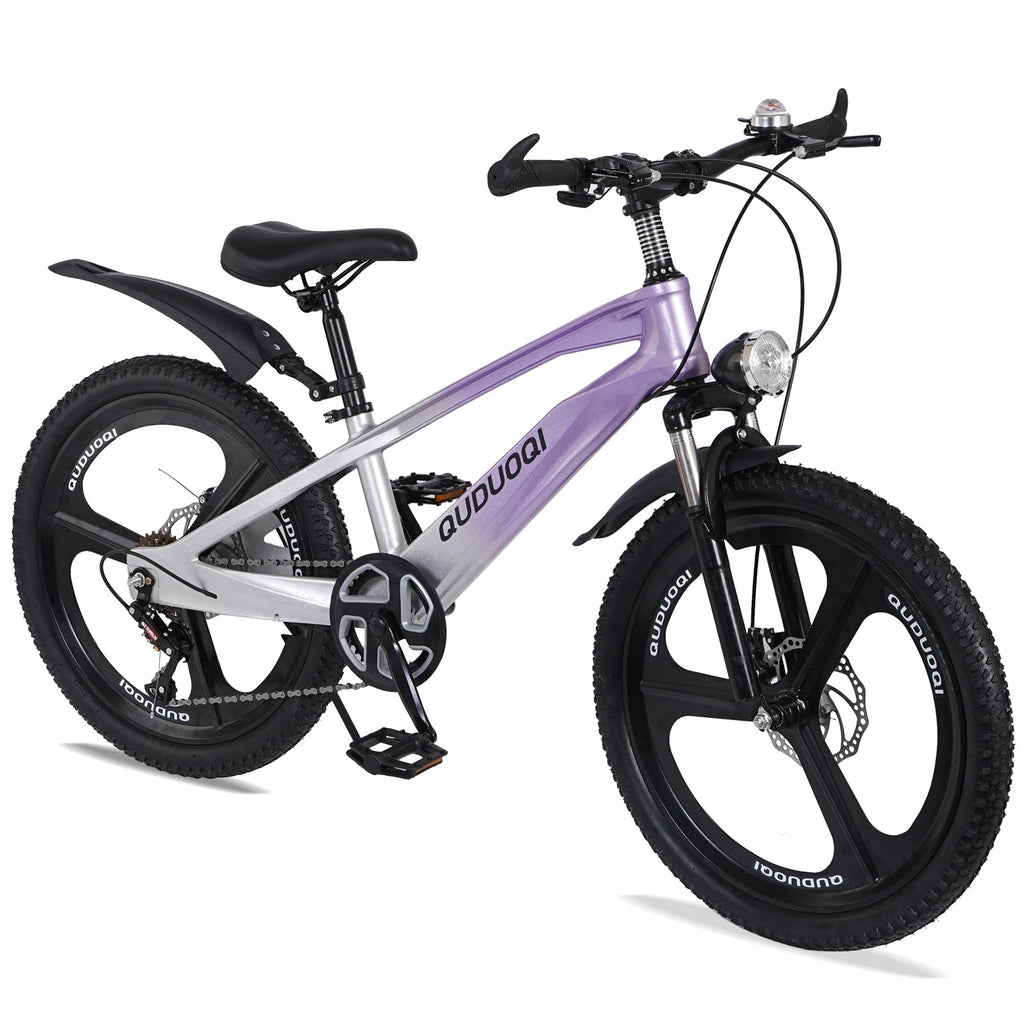 20 Inch Kids Mountain Bike with Magnesium Alloy Frame - Black